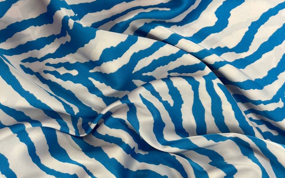 Tkanina Satyna Armani zebra wzór 4