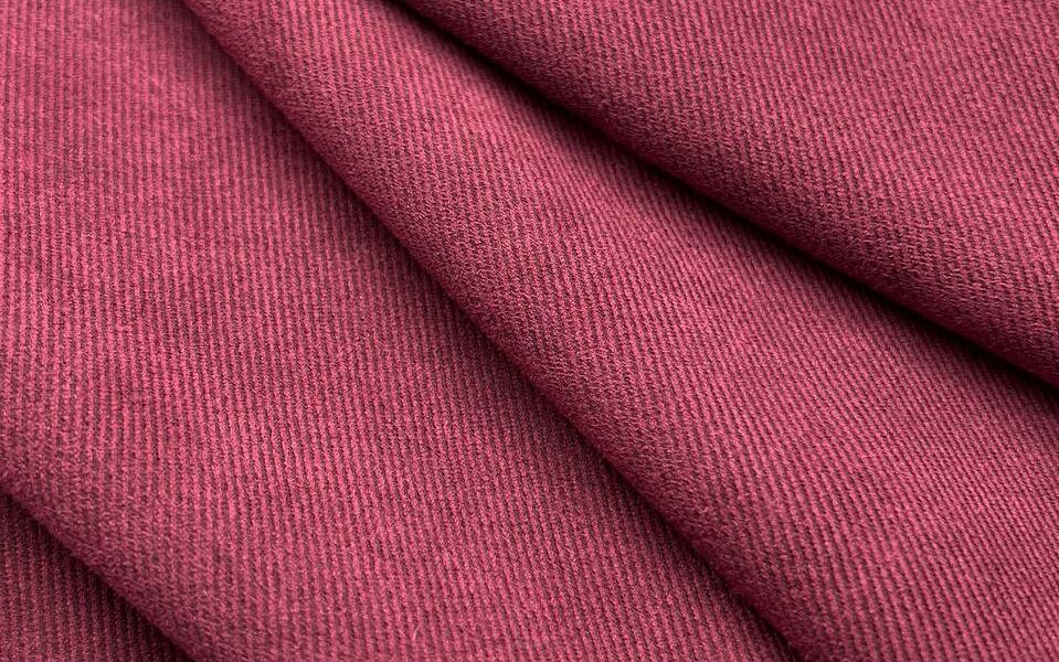 Tkanina Zamsz diagonal burgundy