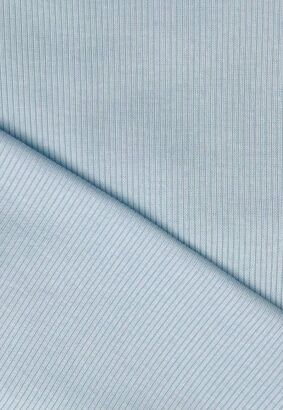 Dzianina prążek drobny baby blue
