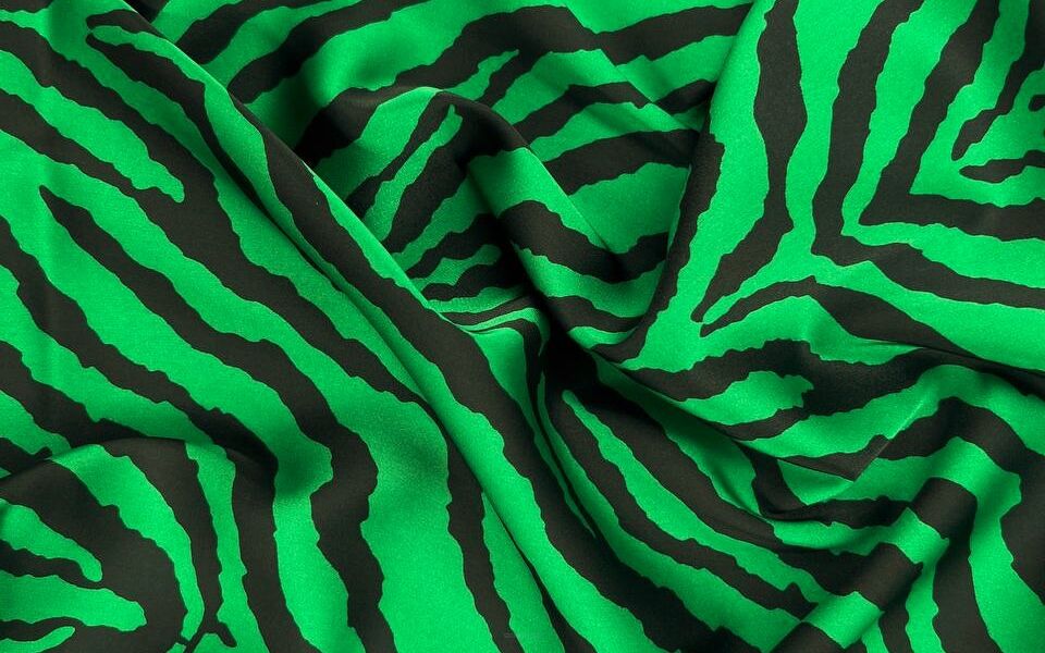 Tkanina Satyna Armani zebra wzór 2